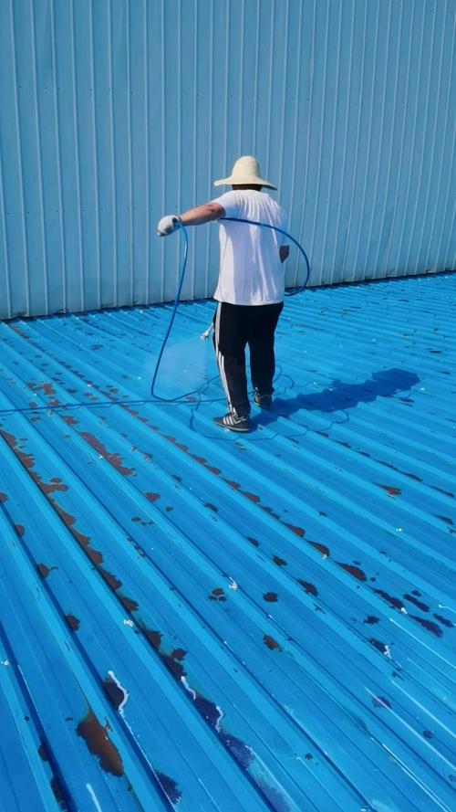 厂房彩钢瓦屋面翻新喷漆,瓦面喷涂固锈剂,包工包料施工