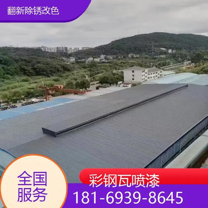 海南省屯昌彩钢瓦喷漆施工 #彩钢瓦喷漆 #彩钢瓦翻新更换 #